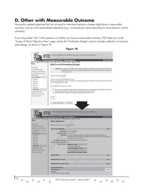 OTIS Evaluation Guide (PDF) - California Department of Public Health