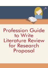 Profession Guide to Write Literature Review for Research Proposal