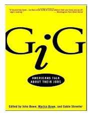 PDF Download Gig Americans Talk About Their Jobs Full Books