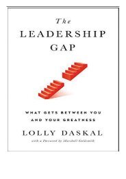 PDF Download The Leadership Gap What Gets Between You and Your Greatness Full Books