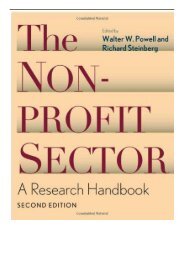 PDF Download The Nonprofit Sector A Research Handbook Full Books