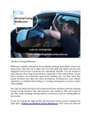 Window Tinting Melbourne 