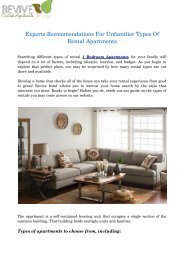 Experts Recommendations For Unfamilier Types Of Rental Apartments