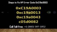 1-800-597-1052 How To Fix HP Error Code OxC19a0003