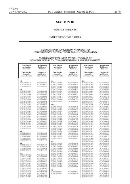 PCT/2002/47 - World Intellectual Property Organization