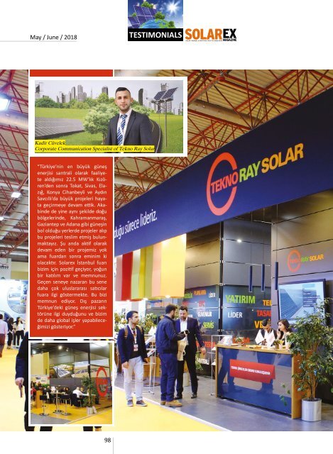 Solarex Magazine Mayıs Haziran 2018