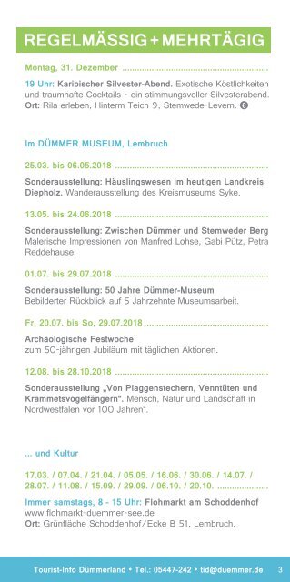 Veranstaltungskalender Dümmer-See 2018