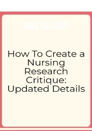How To Create a Nursing Research Critique: Updated Details
