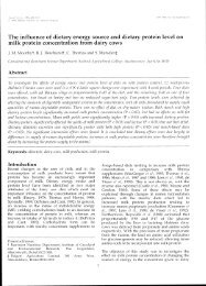 The influence of dietary energy source and dietary protein level on ...