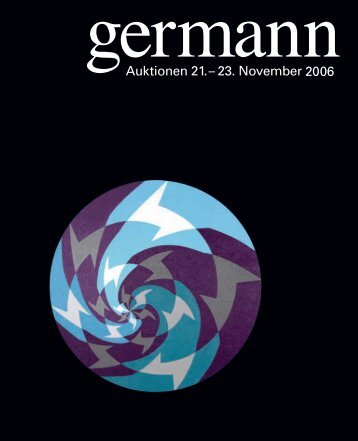 Kunst Auktion 21.  - 23. November 2006, Germann Auktionshaus, Zürich