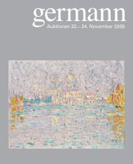 Kunst Auktion 22. - 24. November 2005, Germann Auktionshaus, Zürich