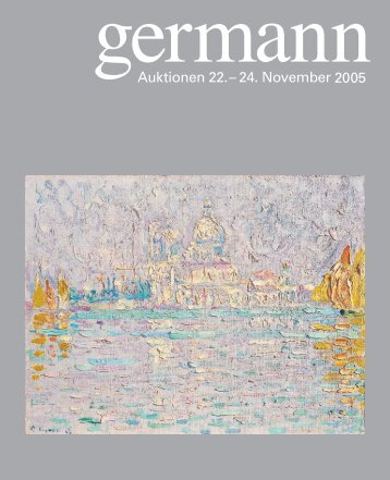 Kunst Auktion 22. - 24. November 2005, Germann Auktionshaus, Zürich