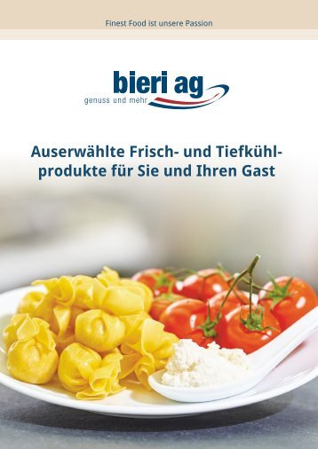 Bieri AG Tiefkühlkatalog