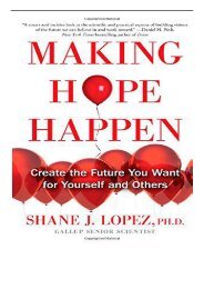 [PDF] Making Hope Happen Create the Future You Want for Yourself and Others Full Page