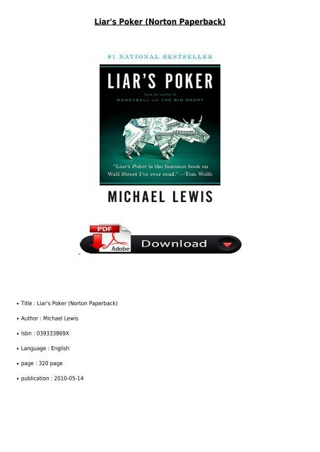[PDF] Liar&#039;s Poker Norton Paperback Full Books