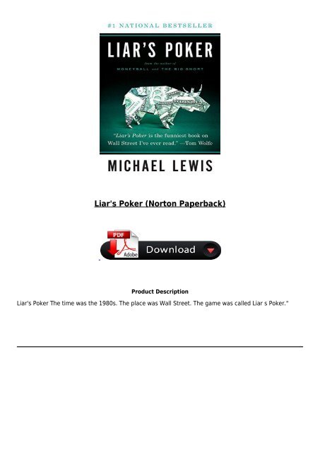 [PDF] Liar&#039;s Poker Norton Paperback Full Books