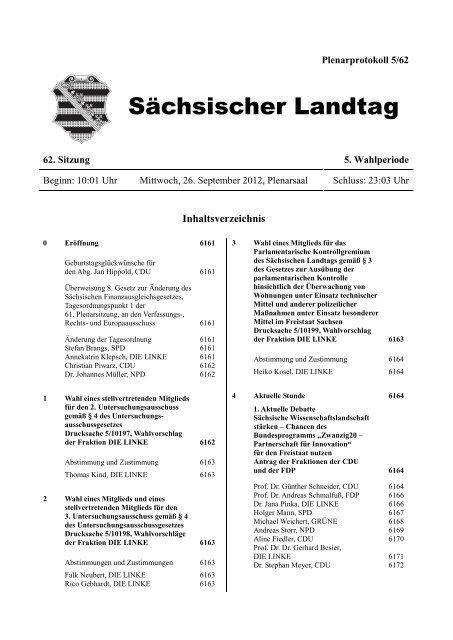Sächsischer Landtag - Der Sächsische Landtag