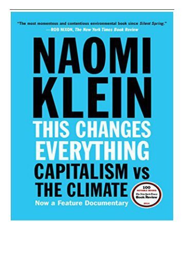 Download PDF This Changes Everything Capitalism vs. the Climate Full Ebook