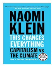 Download PDF This Changes Everything Capitalism vs. the Climate Full Online