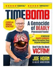 Download PDF Timebomb A Genocide of Deadly Processed Foods! a National Health Epidemic More Pervasive