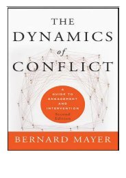 [PDF] The Dynamics of Conflict A Guide to Engagement and Intervention Full Books