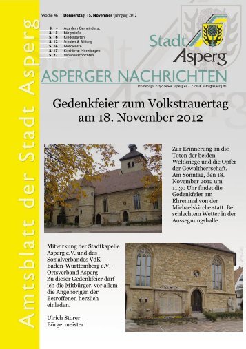 Asperger Nachrichten 6 - Stadt Asperg