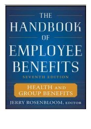 [PDF] The Handbook of Employee Benefits Health and Group Benefits 7 E Full Books