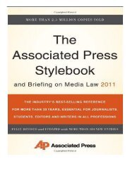 [PDF] Associated Press Stylebook and Briefing on Media Law 2011 Associated Press Stylebook  Briefing