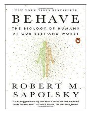 [PDF] Behave The Biology of Humans at Our Best and Worst Full ePub