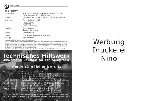 Technisches Hilfswerk Ortsverband Neustadt 50 Jahre - THW ...