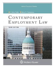 [PDF] Download Contemporary Employment Law Aspen College Full Online