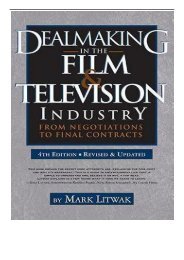 [PDF] Download Dealmaking in Film  Television Industry 4rd Edition Revised  Updated Full ePub