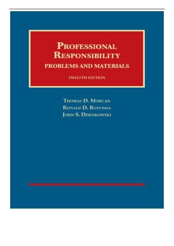 [PDF] Download Professional Responsibility University Casebook Series Full ePub