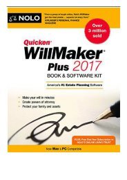 [PDF] Download Quicken Willmaker Plus 2017 Edition Book  Software Kit Full Online