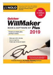 [PDF] Download Quicken Willmaker Plus 2019 Edition Book  Software Kit Full ePub