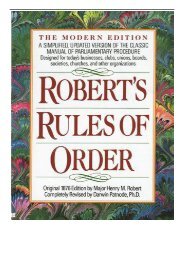 [PDF] Download Robert's Rules of Order A Simplified Updated Version of the Classic Manual of Parliamentary