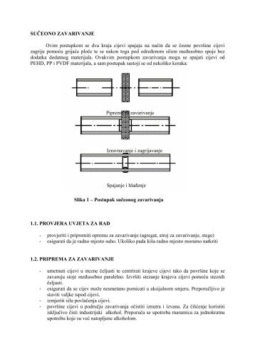 SUČEONO ZAVARIVANJE Ovim postupkom se dva kraja cijevi ...