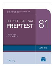 [PDF] Download The Official LSAT Preptest 81 June 2017 LSAT Full Books