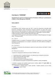 CONTRIBUTO “OVIESSE” - Fondazione CUOA