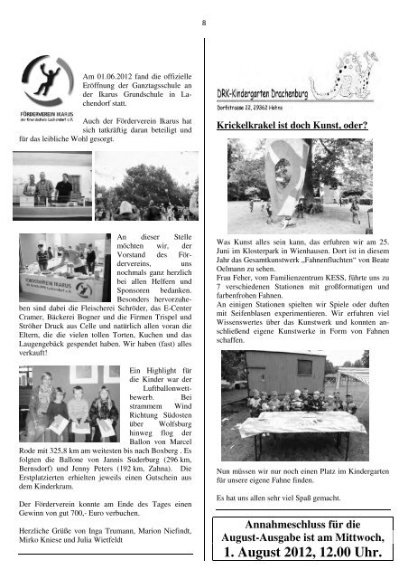 SV Wohlenrode Sportwoche 2012 27.7. - Samtgemeinde Lachendorf