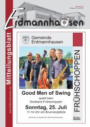 Sonntag, 25. Juli - Gemeinde Erdmannhausen