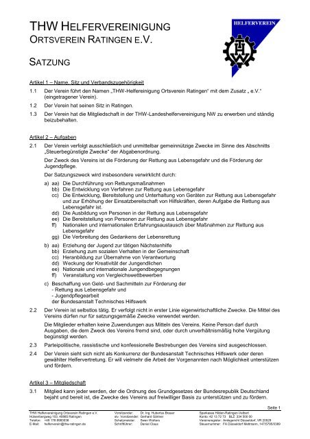 Hamburg Münchener Ersatzkasse - THW Ortsverband Ratingen