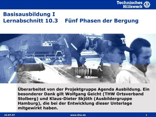 Basisausbildung I Lernabschnitt 10.3 Fünf Phasen der Bergung