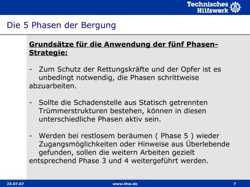 Basisausbildung I Lernabschnitt 10.3 Fünf Phasen der Bergung