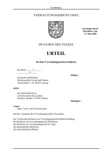 URTEIL - lausitzer-jgv.de