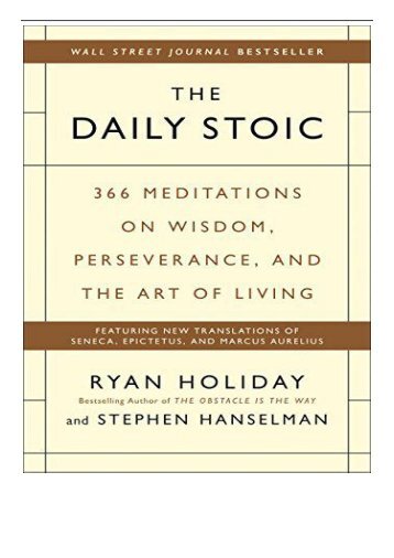 eBook The Daily Stoic 366 Meditations on Wisdom Perseverance and the Art of Living Free eBook