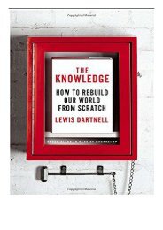 eBook The Knowledge How to Rebuild Our World from Scratch Free eBook