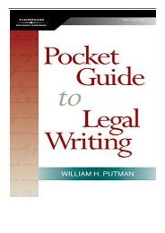 eBook The Pocket Guide to Legal Writing Spiral bound Version Free online