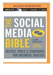 eBook The Social Media Bible Tactics Tools  Strategies for Business Success Free books