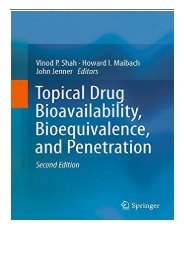 eBook Topical Drug Bioavailability Bioequivalence and Penetration Free eBook